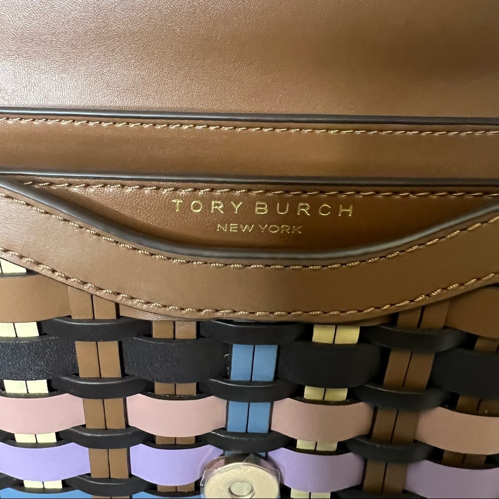 ⚠️ SOLD ⚠️NWT Tory Burch Britten Woven Small Adjustable Shoulder Bag - Picture 13 of 13